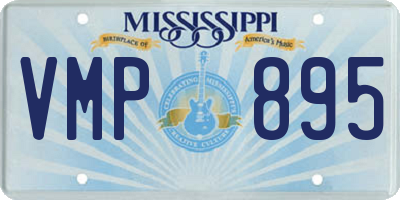 MS license plate VMP895