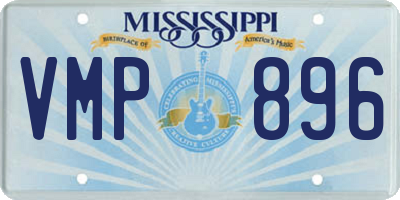 MS license plate VMP896
