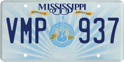 MS license plate VMP937