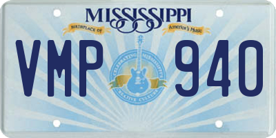 MS license plate VMP940