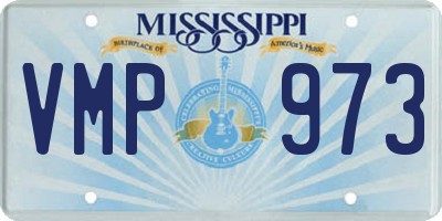 MS license plate VMP973