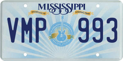 MS license plate VMP993