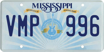 MS license plate VMP996