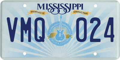 MS license plate VMQ024