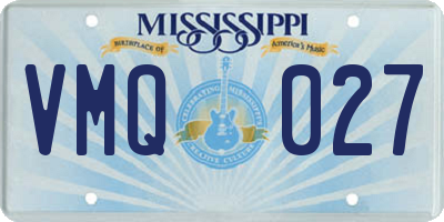 MS license plate VMQ027