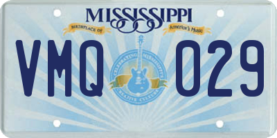 MS license plate VMQ029