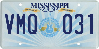 MS license plate VMQ031