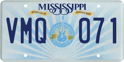 MS license plate VMQ071