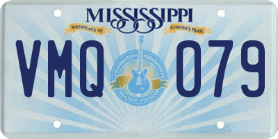 MS license plate VMQ079