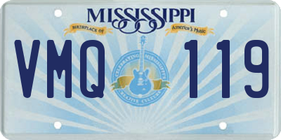 MS license plate VMQ119
