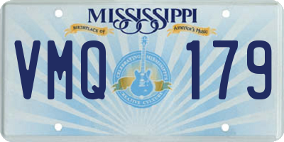 MS license plate VMQ179