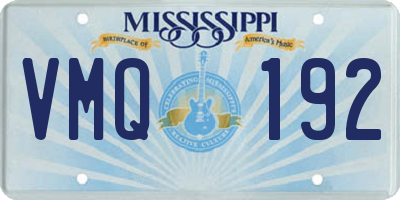 MS license plate VMQ192