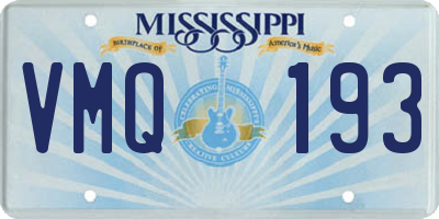 MS license plate VMQ193