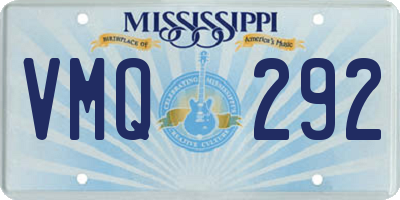 MS license plate VMQ292