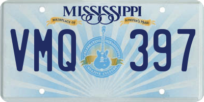 MS license plate VMQ397