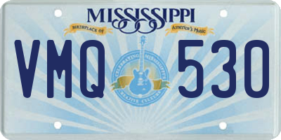 MS license plate VMQ530