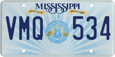 MS license plate VMQ534