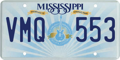 MS license plate VMQ553