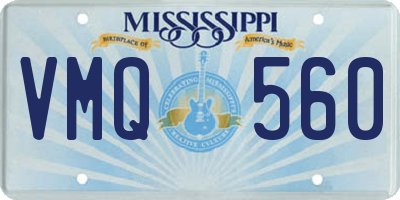 MS license plate VMQ560