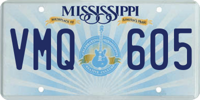 MS license plate VMQ605