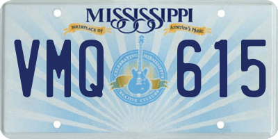 MS license plate VMQ615