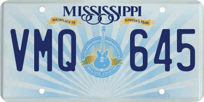MS license plate VMQ645