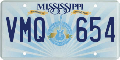 MS license plate VMQ654