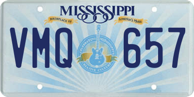MS license plate VMQ657