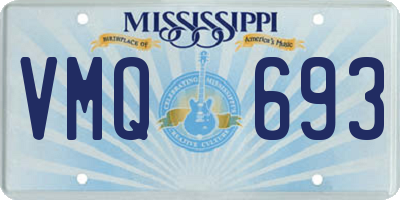 MS license plate VMQ693