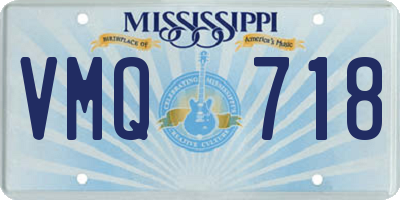 MS license plate VMQ718