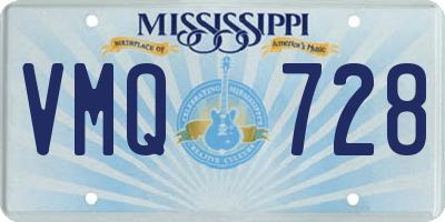 MS license plate VMQ728