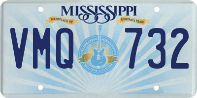 MS license plate VMQ732