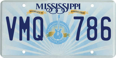 MS license plate VMQ786