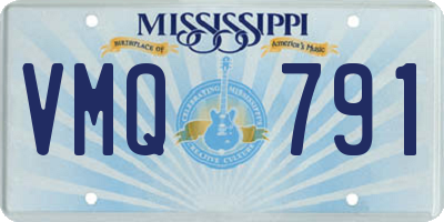 MS license plate VMQ791