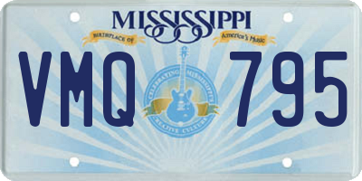 MS license plate VMQ795