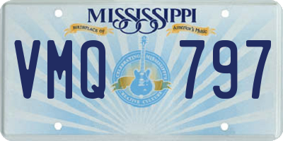 MS license plate VMQ797