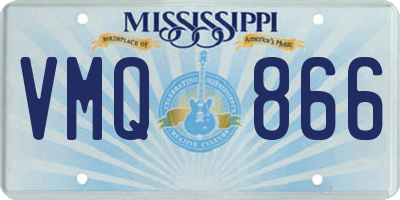 MS license plate VMQ866