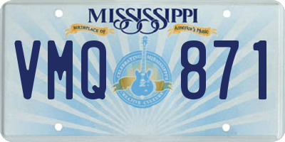 MS license plate VMQ871