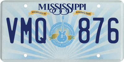 MS license plate VMQ876