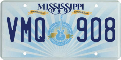 MS license plate VMQ908