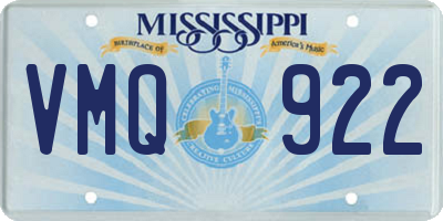 MS license plate VMQ922