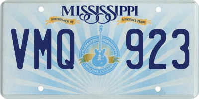 MS license plate VMQ923
