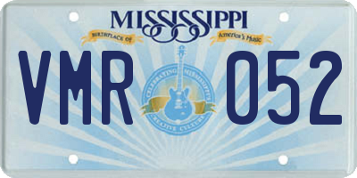 MS license plate VMR052