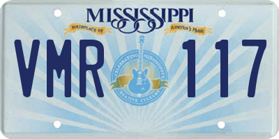 MS license plate VMR117