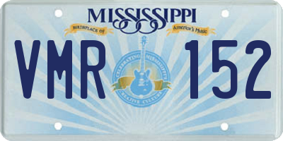 MS license plate VMR152