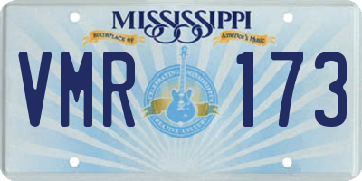 MS license plate VMR173