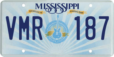 MS license plate VMR187