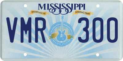 MS license plate VMR300