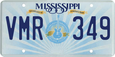 MS license plate VMR349