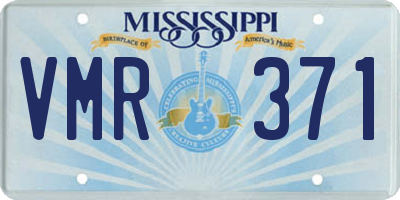 MS license plate VMR371